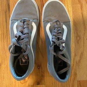 grey low top vans